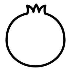 Pomegranate icon. Vector line icon
