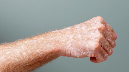 Psoriasis Skin Condition on Elbow With Topical Cream Application for Treatment and Relief