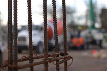 construction with reinforced concrete, laboratory sampling and quality of materials