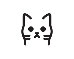 cat face icon vector illustration