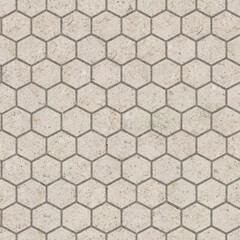 Concrete paving hexagon texture seamless