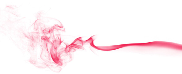 Beautiful Pink Smoke Texture on Clear Backdrop, Smoke on transparent background