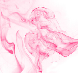 Magical Pink Smoke Swirl on Transparent Background, Smoke on transparent background