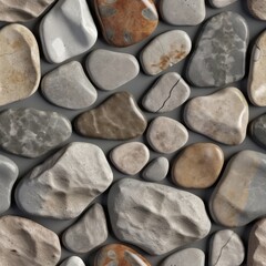 Seamless river stone pattern, ideal for backgrounds and digital art