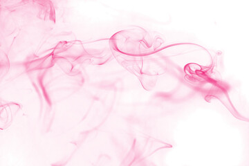 Delicate Pink Smoke Flow on Clear Backdrop, Smoke on transparent background