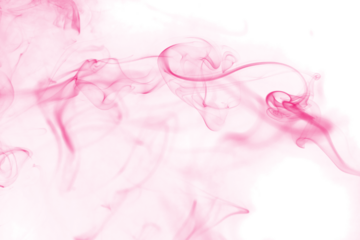 Delicate Pink Smoke Flow on Clear Backdrop, Smoke on transparent background