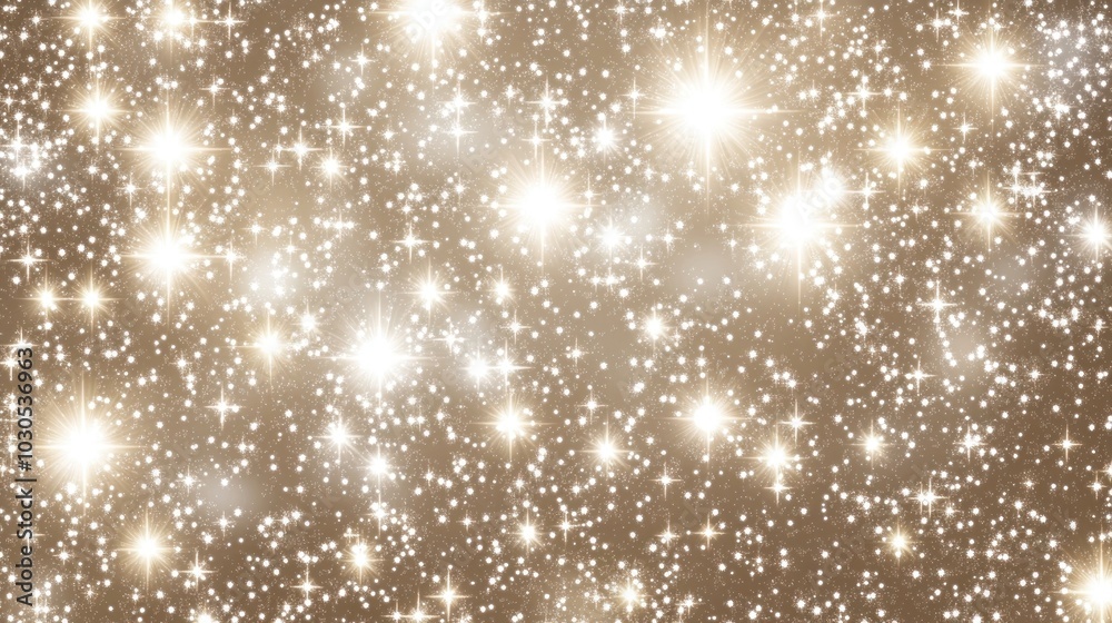 Wall mural a shimmering starry background filled with bright celestial bodies.