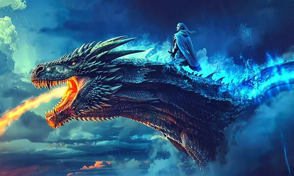 fantasy dragon on background