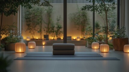 Yoga Studio with Lanterns.