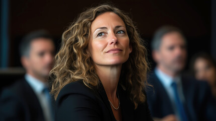 Fototapeta premium Professional woman engaged in a business meeting