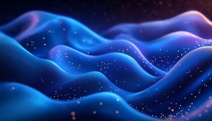 Obraz premium Elegant abstract blue banner for a technology platform, featuring gradients and intricate patterns for a contemporary feel