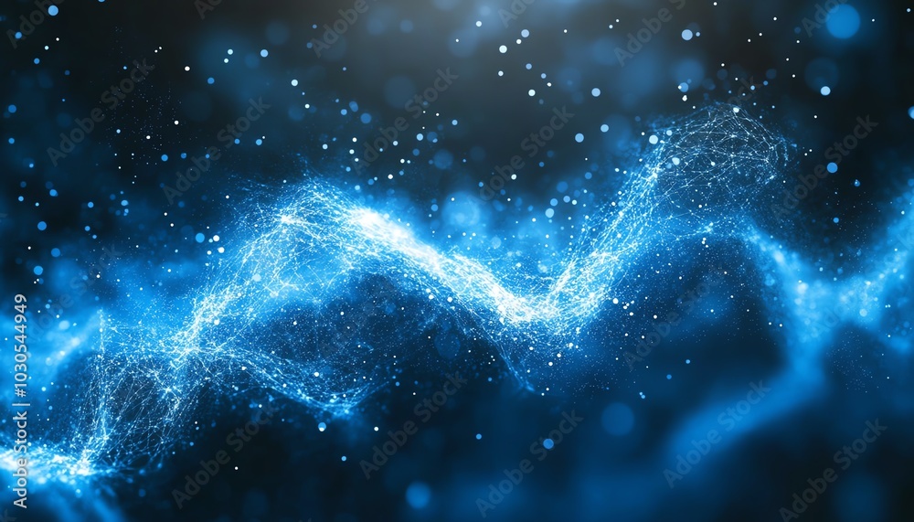Fototapete eyecatching abstract blue banner for a technologyfocused website, utilizing abstract shapes and ligh