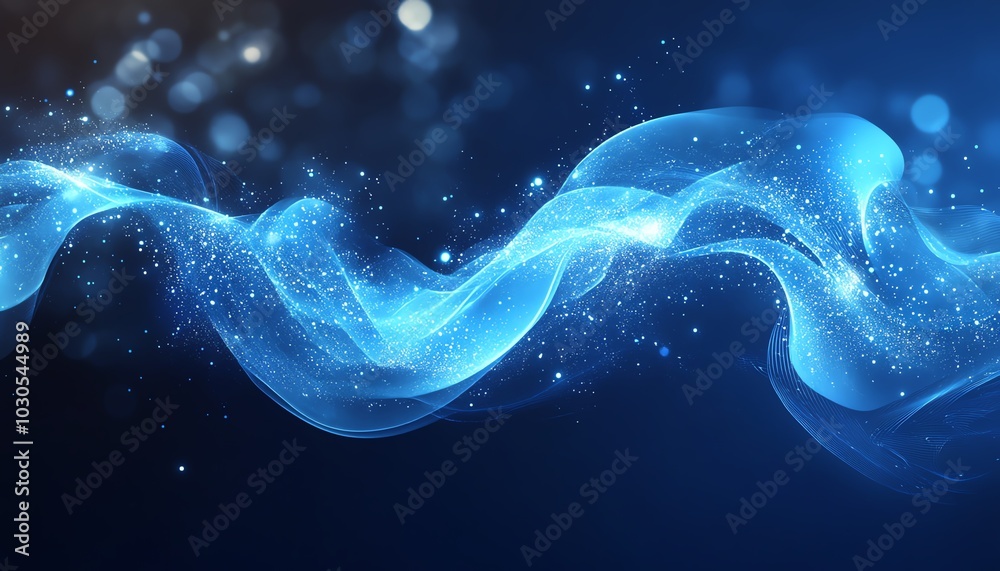 Leinwandbilder eyecatching abstract blue banner for a technologyfocused website, utilizing abstract shapes and ligh