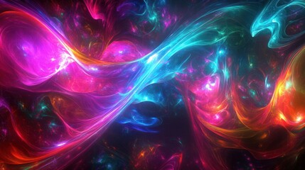 Neon surrealism background with glowing, dreamlike imagery, blending the abstract with the fantastical.