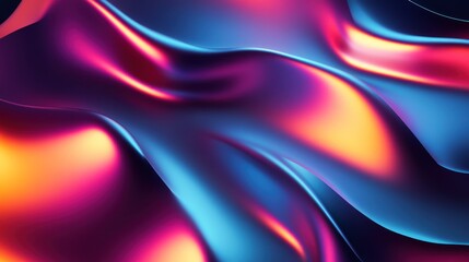 Obraz premium Neon texture blending soft gradients and glowing highlights, creating a smooth and visually striking effect.