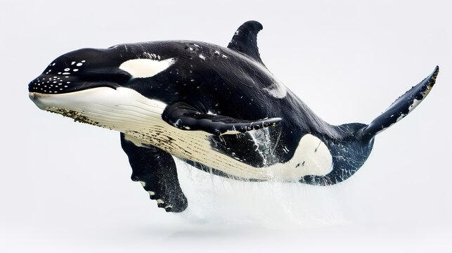 A Marine Animal on White Background - a captivating and unique visual. The marine animal on a pure white backdrop creates an enchanting and distinct scene.