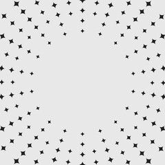 Radial zoom halftone circle with star shape in rounded style