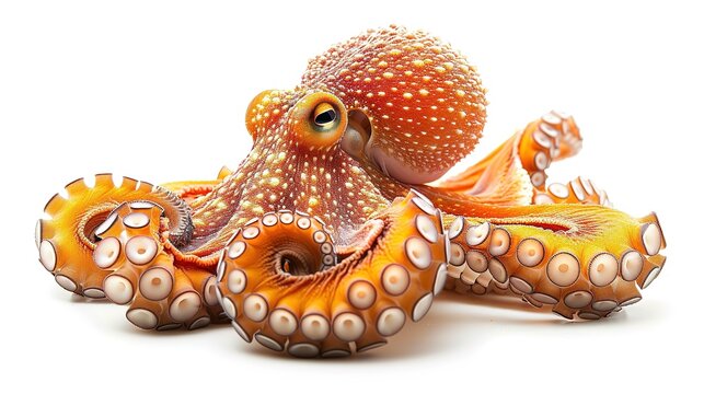 A Marine Animal on White Background - a captivating and unique visual. The marine animal on a pure white backdrop creates an enchanting and distinct scene.