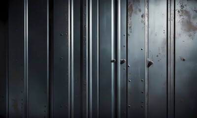 Obraz premium Grungy industrial metal surface with deep shadows