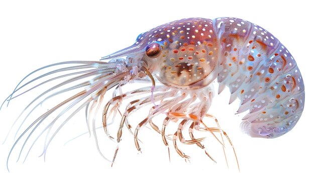 A Marine Animal on White Background - a captivating and unique visual. The marine animal on a pure white backdrop creates an enchanting and distinct scene.