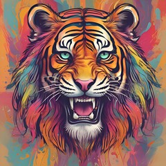 Vector illustration art of Tiger. 