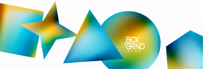 Fluid color geometric shapes abstract background. Vector Illustration For Wallpaper, Banner, Background, Card, Book Illustration, landing page