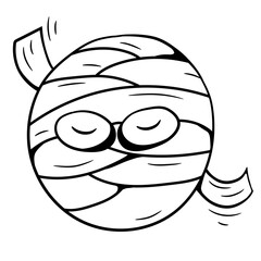 Head Mummy hand draw.