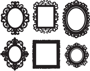 Set frames. Hand drawn vector illustration