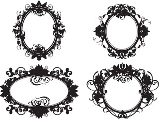 Set frames. Hand drawn vector illustration