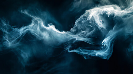 Abstract wavy smoky background. Generative AI