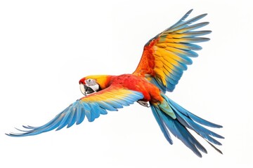 Fototapeta premium Parrot fly animal macaw bird.