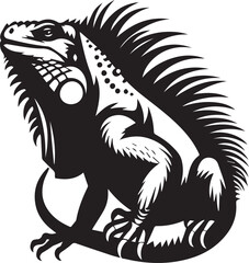 Iguana silhouette vector