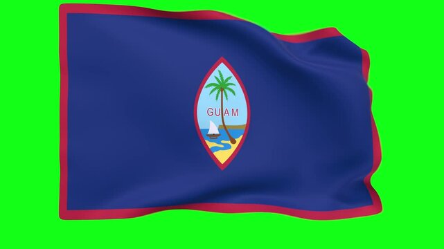 A National 3D Rendered Flag of Guam