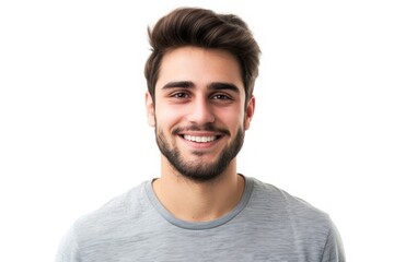 Fototapeta premium Smiling man in grey shirt