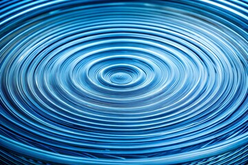 Abstract blue ripple pattern with fluid glass texture