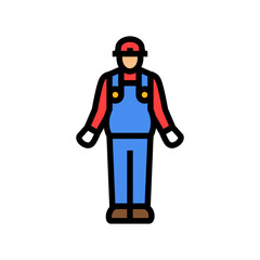 video game cosplay male color icon vector. video game cosplay male sign. isolated symbol illustration