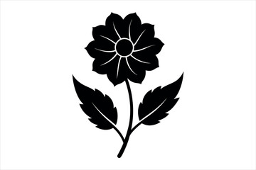 black flower silhouette vector illustration