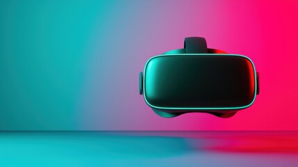 Obraz premium VR headset, futuristic vibrant background