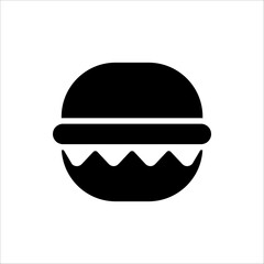 Burger icon. Hamburger Symbol. Vector illustration on white background.