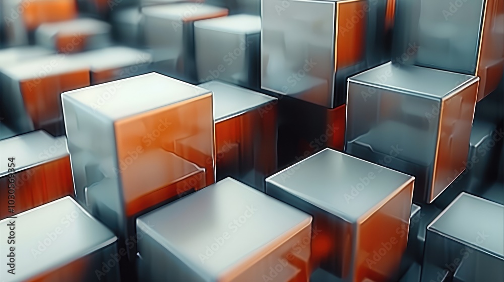 Leinwandbilder generate background image with interesting 3d blocks.