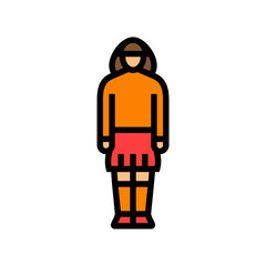 tv series cosplay female color icon vector. tv series cosplay female sign. isolated symbol illustration
