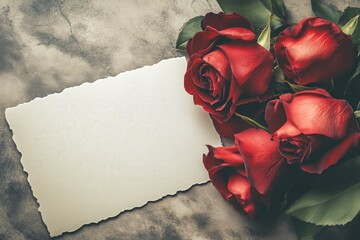 Elegant wedding invitation with floral accents displayed