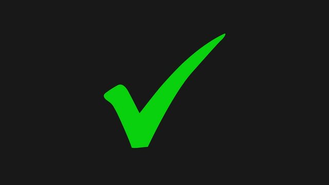  check mark icon green color sign animation. green checkmark symbol video,  green check mark symbol animation video