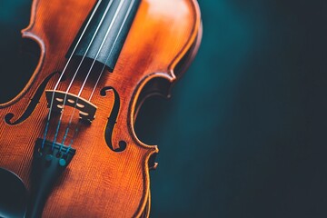 Violin on a dark background