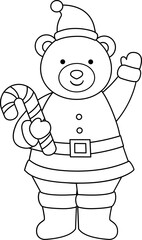 Cute christmas polar bear outline vector.
Cute white polar bear outline SVG.