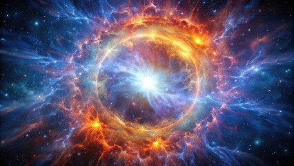 High definition abstract image of galactic supernovae exploration