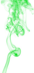 Green Smoke Plume on Transparent Backdrop, Smoke on transparent background