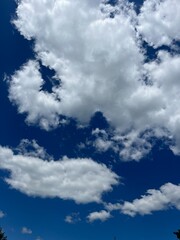 blue sky with white clouds