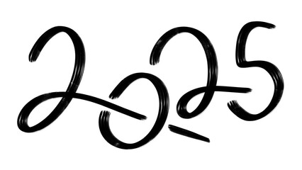 2025 hand drawn design for Happy New Year poster, Brochure design template