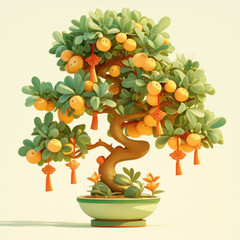 New Year's festive e-commerce element: the fortune tree